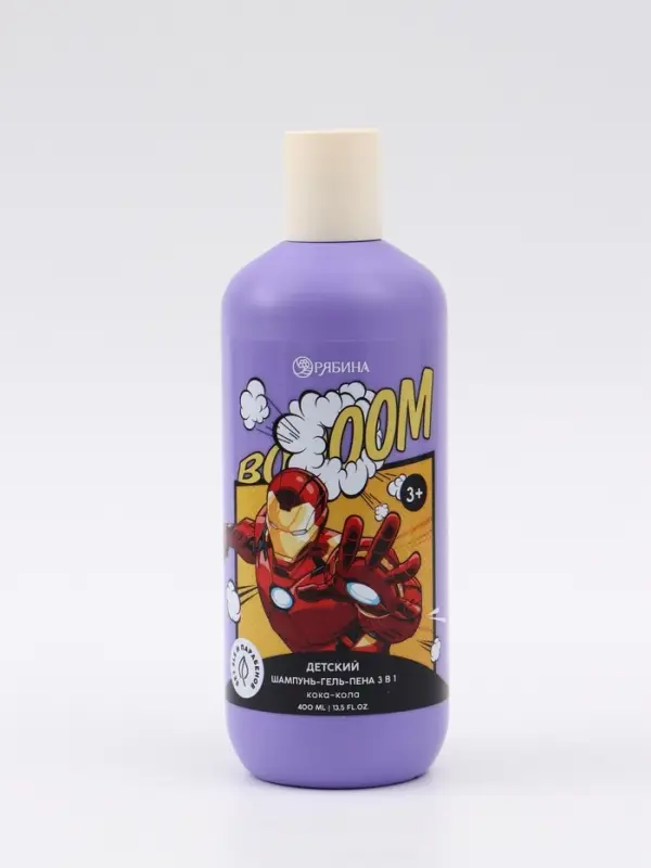 Детский шампунь-гель-пена 3в1, 400 мл, аромат кока-кола, Супергерой