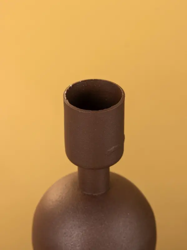 4 подсвечника на тарелке со сферами, шоколад 25,5х22,5х32 см