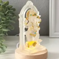 Сувенир полистоун свет "Ганеша в арке" прозрачный 10х10х18,5 см