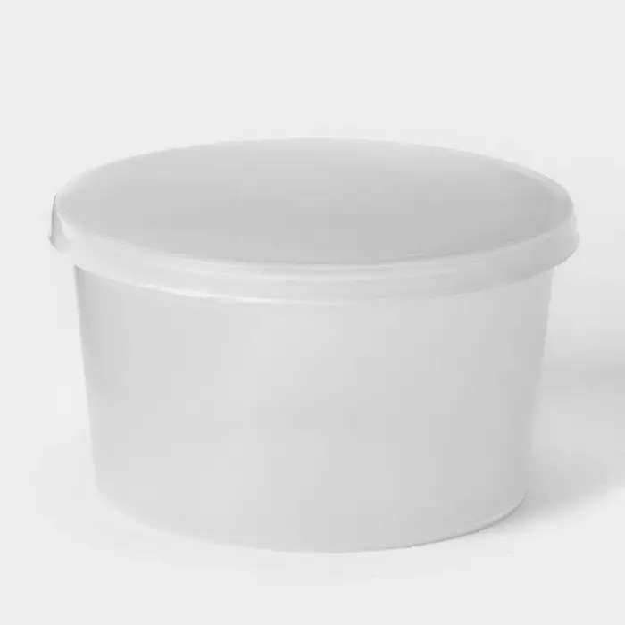 Контейнер пищевой ПластоС, 140 мл, с герметичной крышкой, d=8 см, h=5 см, пластик, прозрачный Контейнер пищевой ПластоС, 140 мл, с герметичной крышкой, d=8 см, h=5 см, пластик, прозрачный