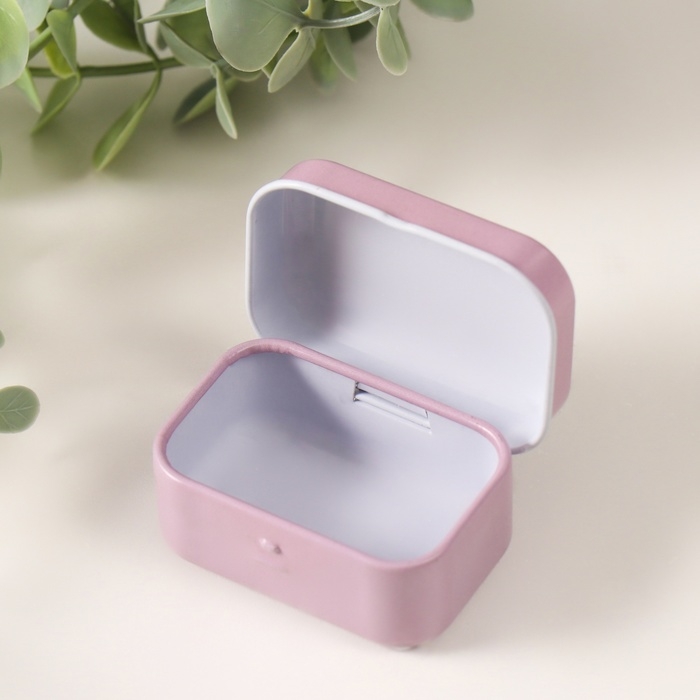 Шкатулка металл прямоугольная  Шкатулка металл прямоугольная "Цветочки" МИКС 5,8х4,2х2.6 см