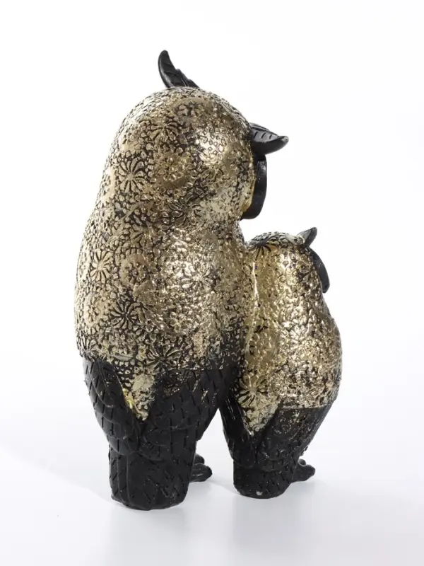 Фигурка полистоун &laquo;Чёрный филин с птенцом&raquo;, 13&times;9.5&times;20.3 см