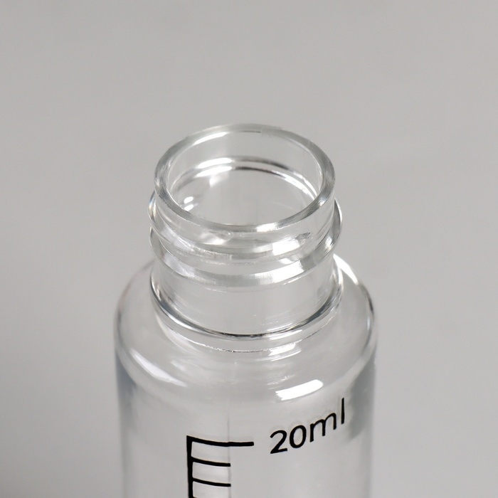 Бутылочка для хранения, с распылителем, со шкалой деления, 20 мл, цвет белый/прозрачный Бутылочка для хранения, с распылителем, со шкалой деления, 20 мл, цвет белый/прозрачный