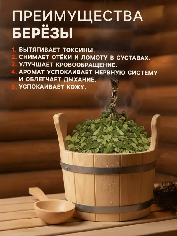 Веник для бани &laquo;Богатырский&raquo;, берёзовый, &laquo;Добропаровъ&raquo;