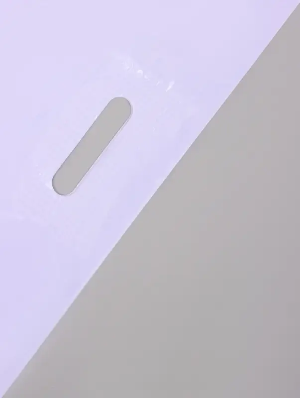 Пакет с вырубной усиленной ручкой ПВД, лавандовый, 40&times;50 см, 45 мкм