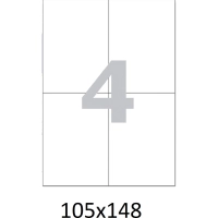 Этикетки самоклеящиеся 105х148 мм./4 шт. на лис.А4(100л./уп)