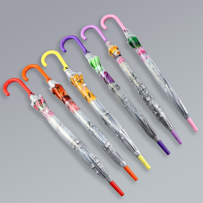 Зонт - трость полуавтоматический «Времена года», 8 спиц, R = 40/60 см, D = 120 см, цвет МИКС Зонт - трость полуавтоматический «Времена года», 8 спиц, R = 40/60 см, D = 120 см, цвет МИКС