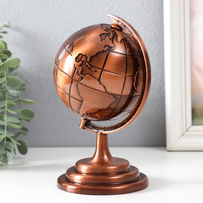 Сувенир металл  Сувенир металл "Глобус" бронза 10,5х11х18,5 см
