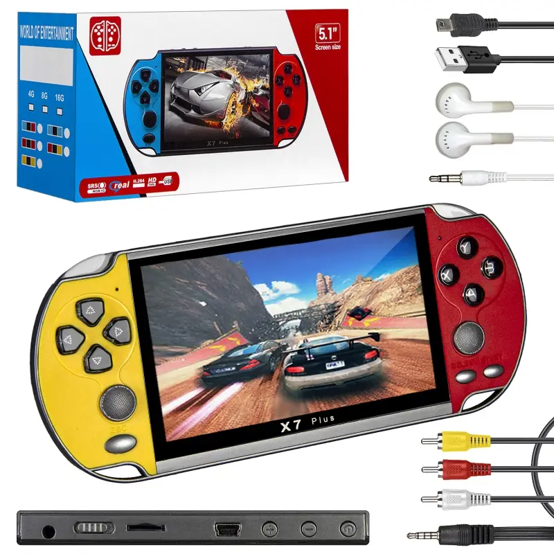 * Игровая приставка X7 Plus красный с желтым * Игровая приставка X7 Plus красный с желтым