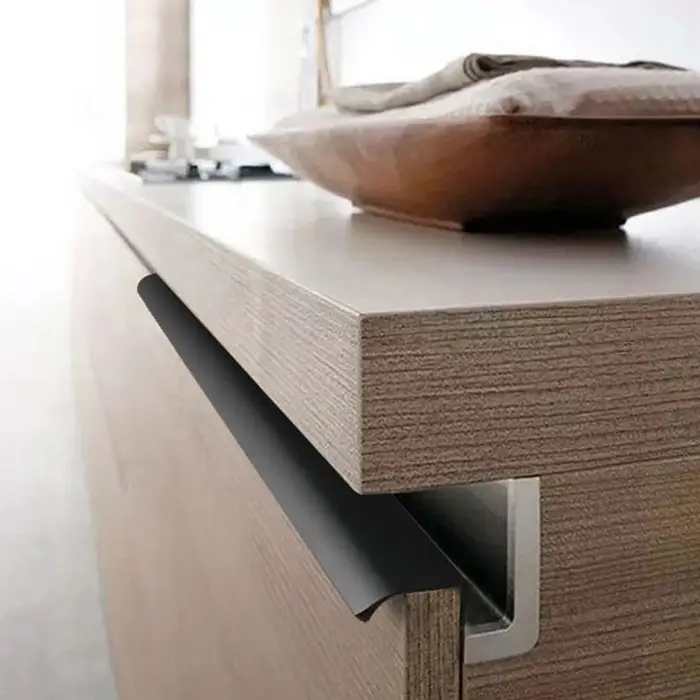 Ручка торцевая CAPPIO RT002BL, L=400 мм, м/о 256 мм, цвет черный, 4 шт.