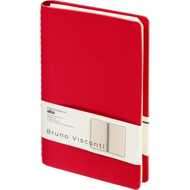 Ежедневник недатированный А5 ALBA красный, 136л 3-783/05