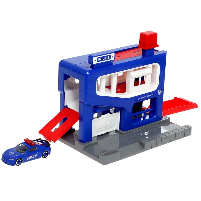 Парковка «Полицейский участок», с машинкой в комплекте, МИКС Парковка «Полицейский участок», с машинкой в комплекте, МИКС