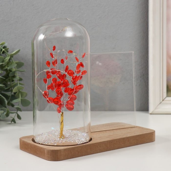 Фоторамка дерево 9х13 см с подсветкой Фоторамка дерево 9х13 см с подсветкой "Красное деревце" от батареек 2хLR1130 19х9х18,5 см