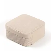 Шкатулка для украшений &laquo;Рябь&raquo;, 15&times;15&times;7 см, кожзам, бежевый