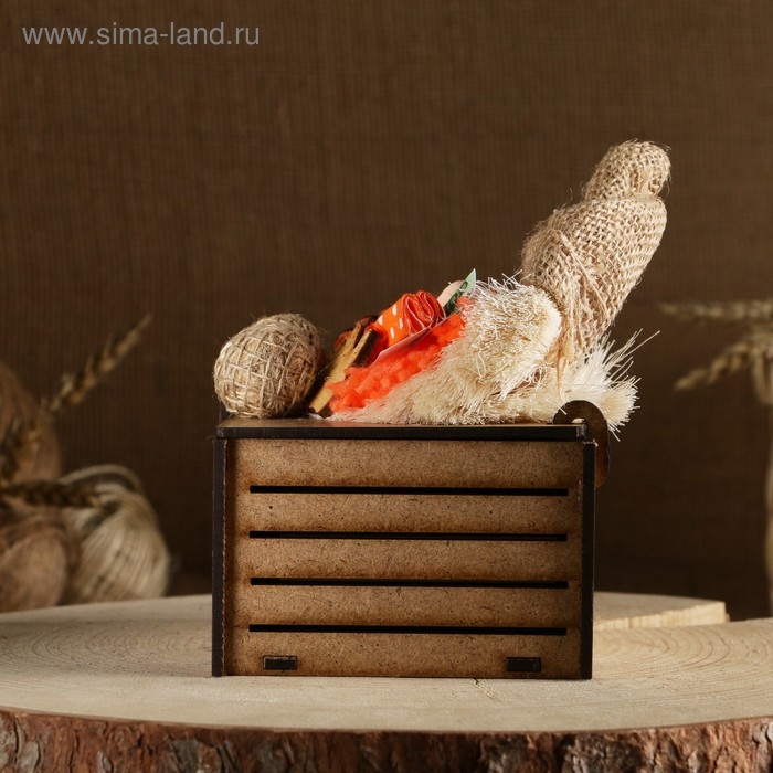 Оберег-домовой Оберег-домовой "Богатейка на сундуке, в колпаке", 20х14х10 см МИКС