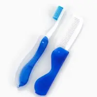 Дорожный набор, 2 предмета: расчёска, щётка, 5.5&times;11(&plusmn;1) см, голубой