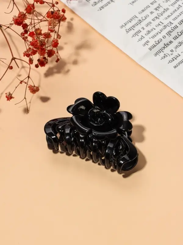 Крабик для волос &laquo;Ночка&raquo;, роза, 6.8 см, матовый и глянец, МИКС