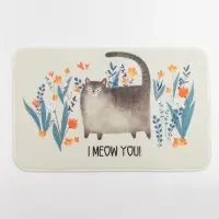 Коврик для ванной Этель I meow you, 80&times;50 см, велюр