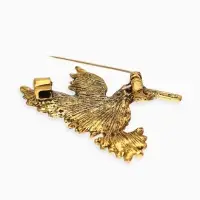 Брошь "Калибри", цветная в чернёном золоте Брошь "Калибри", цветная в чернёном золоте