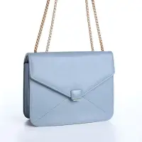 Сумка женская мессенджер на магните, 20&times;6&times;13 см, голубая