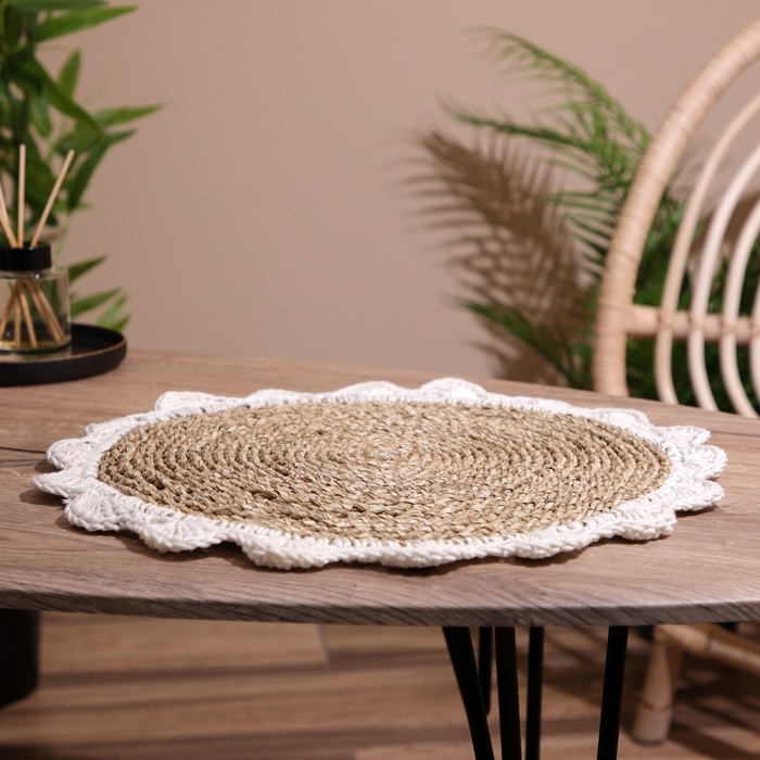 Коврик плетёный круглый 35 см Коврик плетёный круглый 35 см
