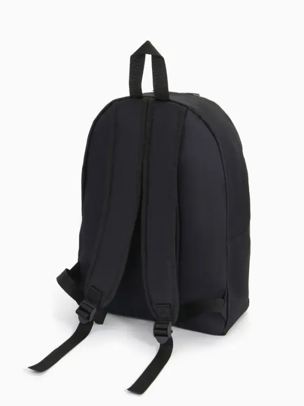 Рюкзак школьный на молнии, с карманом, однотонный, размер 30&times;14&times;41 см, чёрный