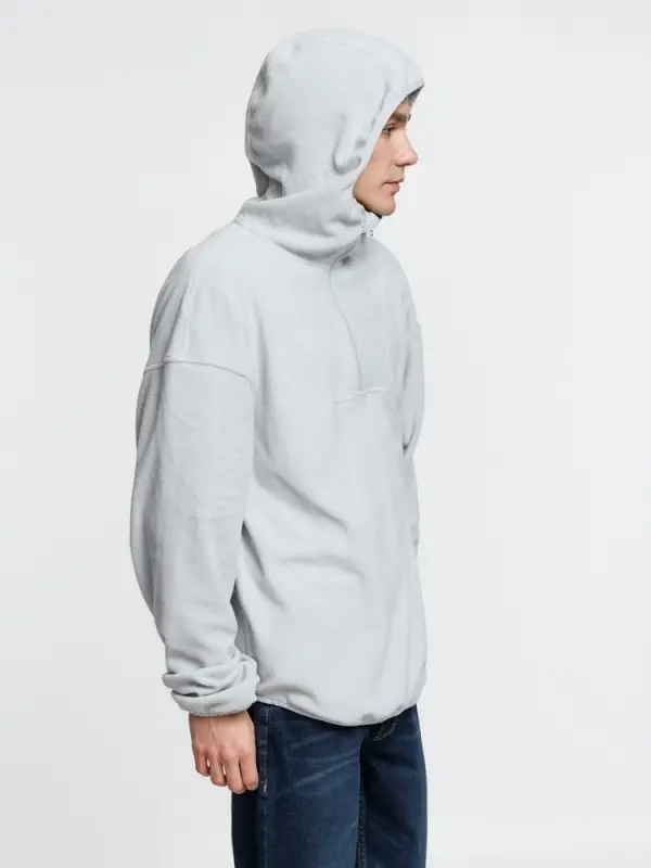 Анорак флисовый унисекс Fliska, светло-серый, размер M/L Анорак флисовый унисекс Fliska, светло-серый, размер M/L