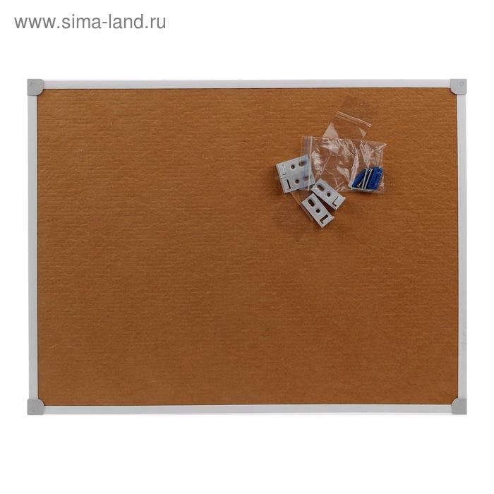Доска пробковая А2, 45х60 см, Calligrata, в ПВХ рамке белого цвета Доска пробковая А2, 45х60 см, Calligrata, в ПВХ рамке белого цвета
