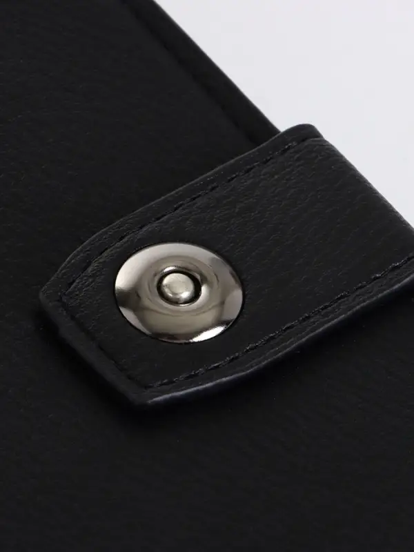 Портмоне мужское, на магните, чёрное