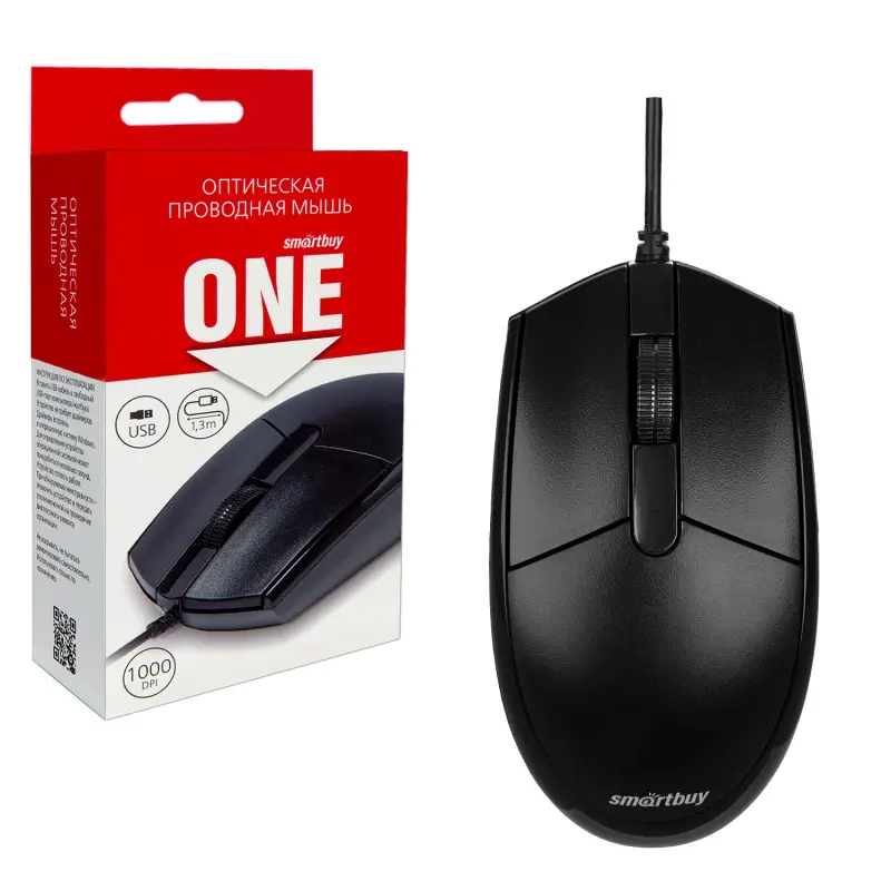 Мышь проводная Smartbuy ONE 212-K черная (SBM-212-K) / 100