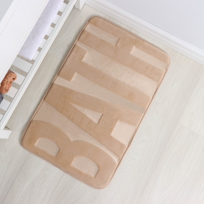 Коврик для ванной и туалета SAVANNA &laquo;Bath&raquo;, 50&times;80 см, цвет бежевый