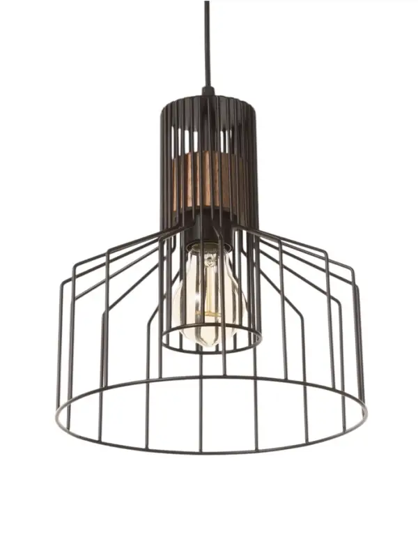 Светильник потолочный BayerLux &laquo;Крит&raquo;, 1&times;40 Вт, Е27, черный/коричневый, 24.5&times;24.5&times;32(132)см