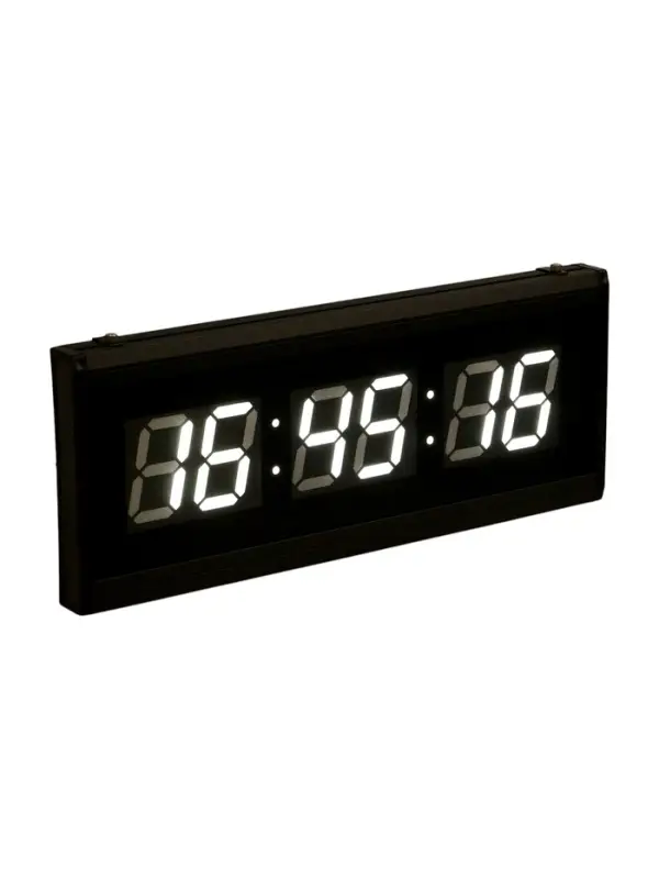 Часы электронные настенные &laquo;Соломон&raquo;, 48&times;19&times;3 см, 7.5&times;4 см, белая индикация