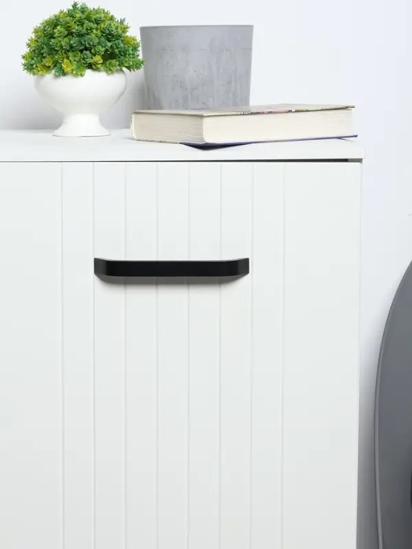 Ручка-скоба мебельная ТУНДРА РС109, м/о 160 мм, черная