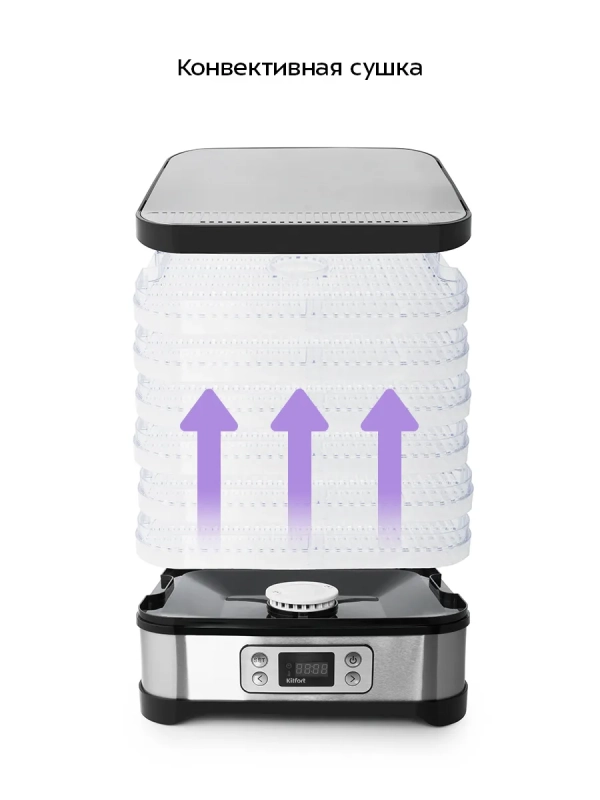 Сушилка для овощей и фруктов КТ-1903 - 250 Вт Сушилка для овощей и фруктов КТ-1903 - 250 Вт