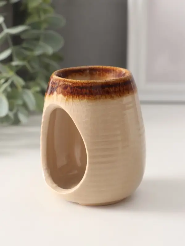 Аромалампа для эфирных масел &laquo;Полоски&raquo;, керамика, 8.2&times;6.3&times;6.3 см, МИКС