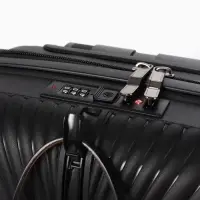 Чемодан на съёмных колёсах, 18", кодовый замок, 33&times;16&times;49 см, чёрный