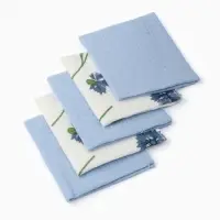 Набор платочков Крошка Я  Cornflowers (вид 1) 20*20 см-5 шт, муслин, 100 % хлопок