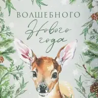 Коробка для кондитерских изделий с пластиковой крышкой «Волшебного Нового года», 10.5 х 21 х 3 см