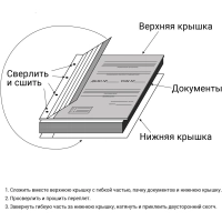 Папка архивная для переплета картон/ бумвинил, 50 мм