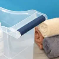 Контейнер для хранения на колёсиках, 10 л, 46.2&times;16.2&times;27.2 см, с ручкой, пластик, прозрачный