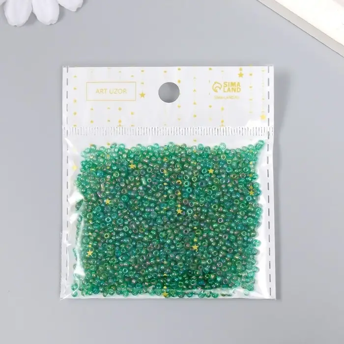 Бисер круглый размер 12/0  Бисер круглый размер 12/0 "Темная бирюза" 20 гр