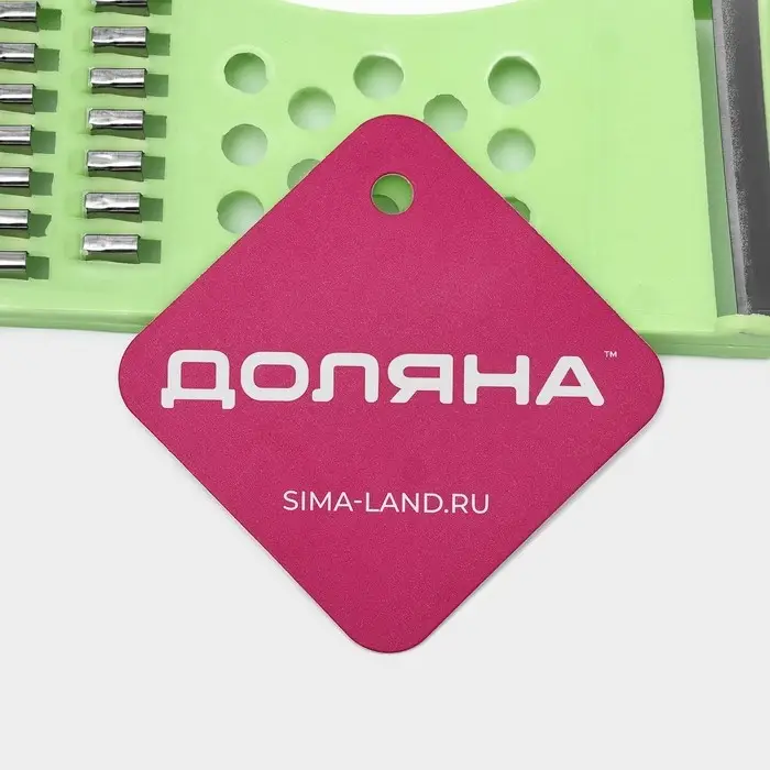 Овощечистка с тёркой и шинковкой Доляна, 17 см, зелёная Овощечистка с тёркой и шинковкой Доляна, 17 см, зелёная