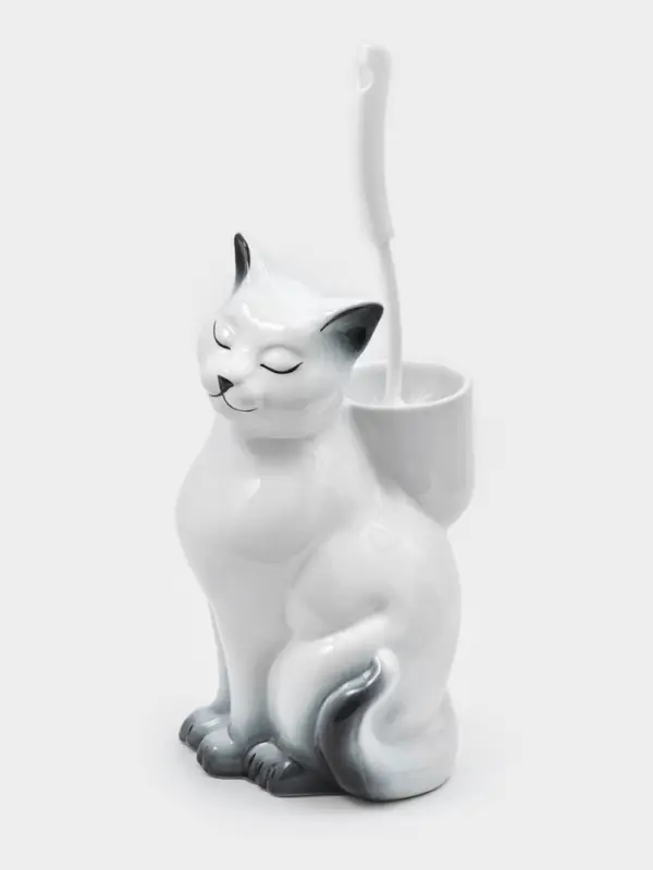 Подставка под ёрш &laquo;Кошка&raquo; с ёршиком, 20&times;18&times;37 см