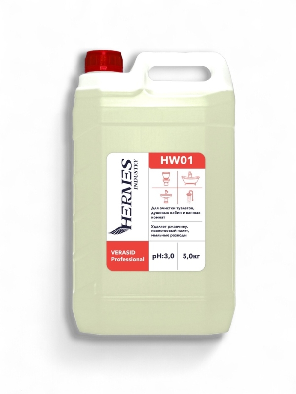 Средство для очистки туалетов, душевых кабин и ванных комнат HERMES INDUSTRY, 5 кг Средство для очистки туалетов, душевых кабин и ванных комнат HERMES INDUSTRY, 5 кг