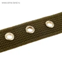 Ошейник брезентовый однослойный, 57&times;2.5 см, ОШ 35-45 см, хаки