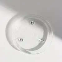 Подсвечник стекло на 1 свечу "Плоскость" прозрачный d=8 см 10х10х1 см