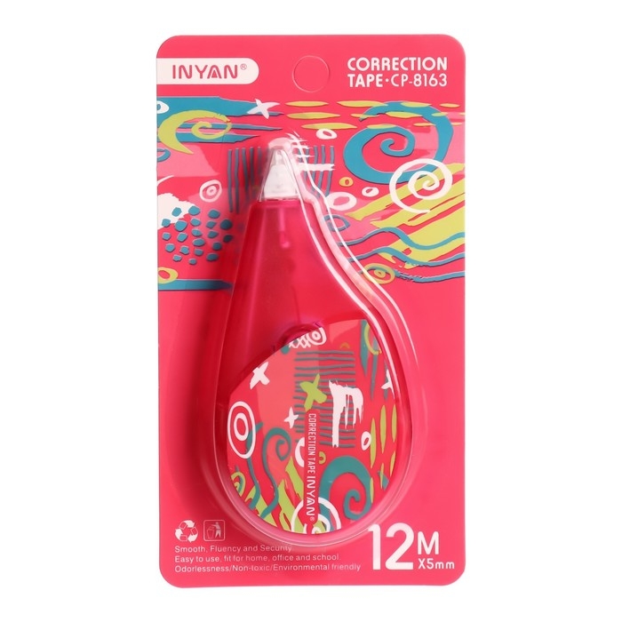 Корректор-лента 12 м х 5 мм, блистер, европодвес, корпус МИКС с рисунком Корректор-лента 12 м х 5 мм, блистер, европодвес, корпус МИКС с рисунком