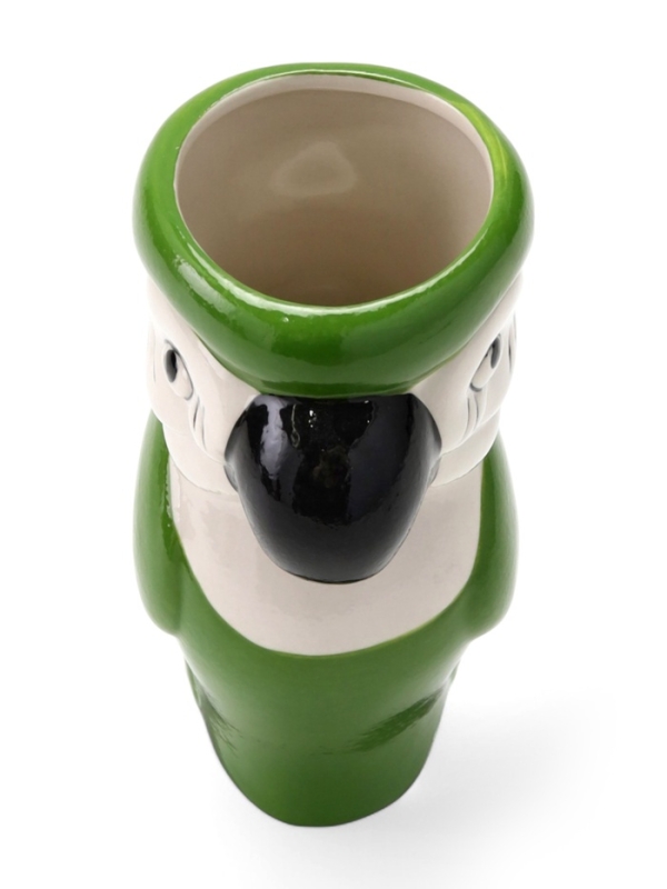 Стакан для коктейлей "Тики", зеленый попугай, керамика