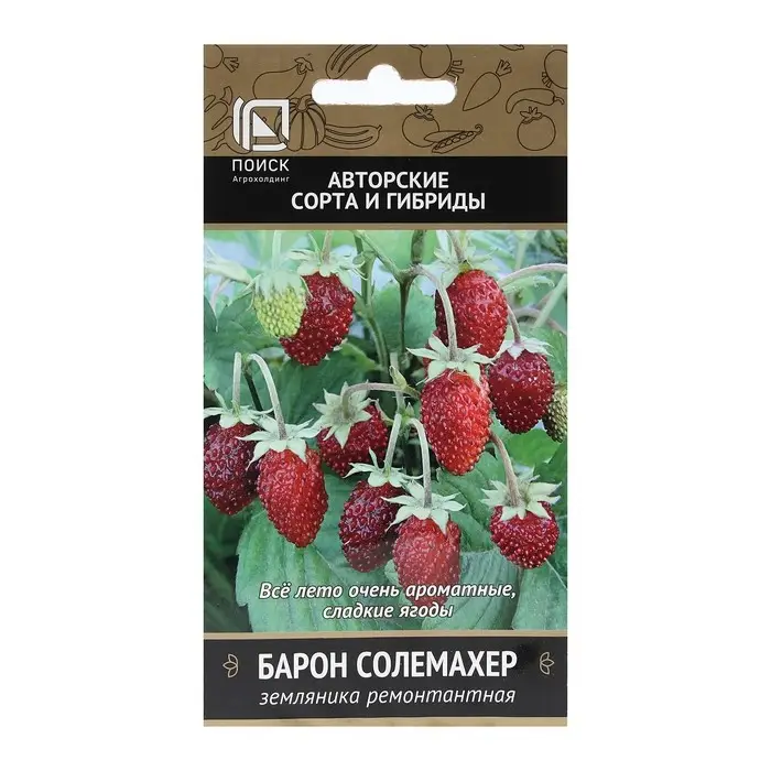 Семена Земляника ремонтантная  Семена Земляника ремонтантная "Барон Солемахер"  100 шт